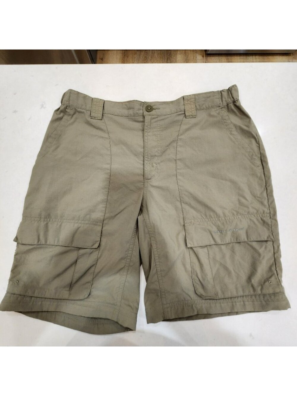 Columbia PFG Blood and Guts Gray Fishing Shorts Mens 34 Stretch Utility Ripstop